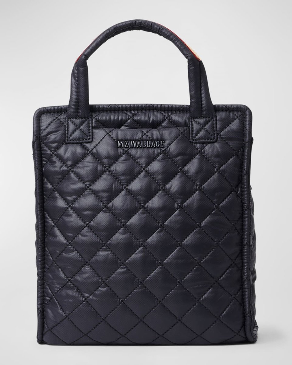 Mini Box Quilted Nylon Tote Bag